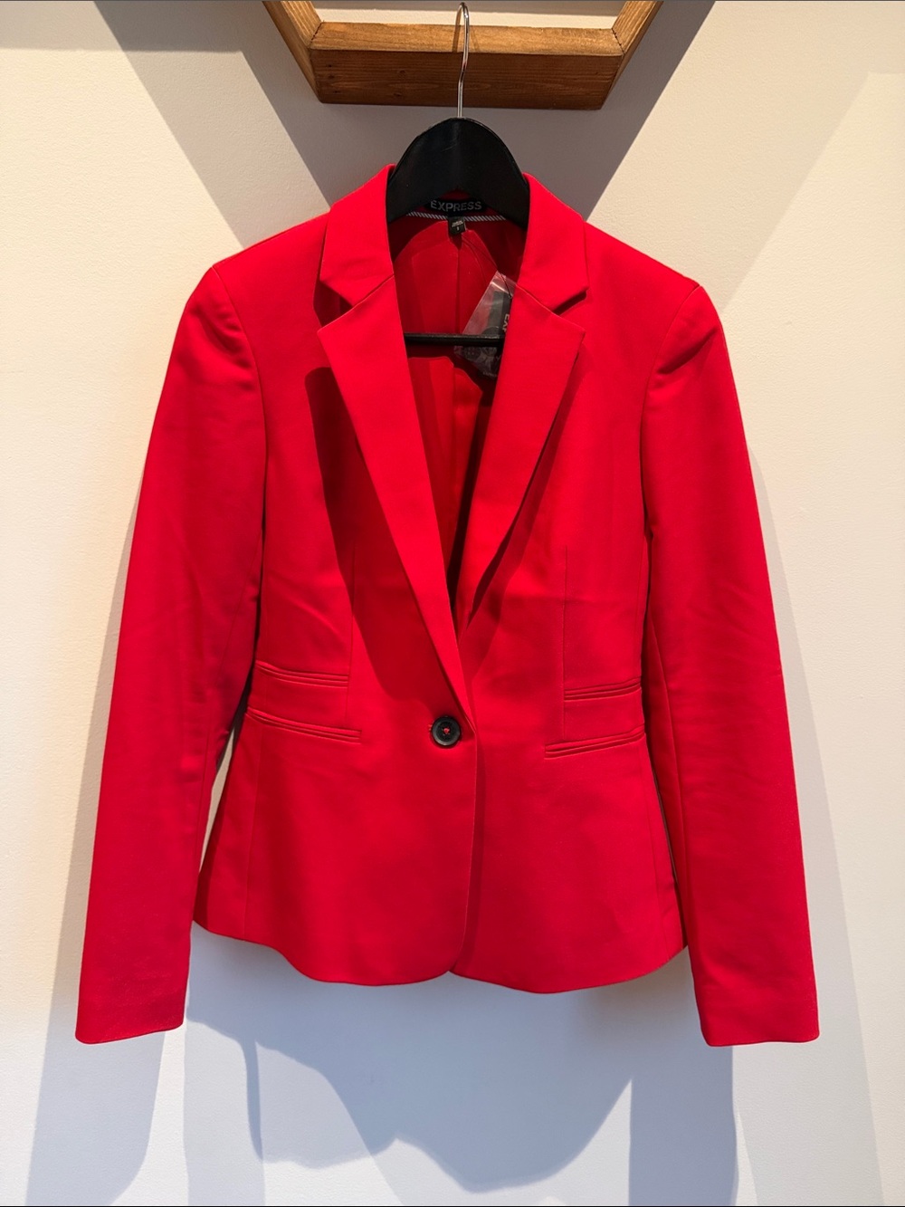 Express Women's Red Single-Button Blazer